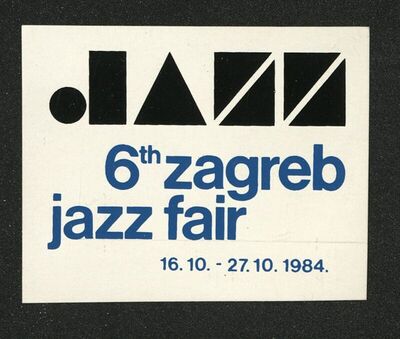 Zagreb jazz fair, 1984 - tri boje (crvena, zelena, plava)