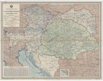 Übersichtskarte der k. k. österreichischen Staatsbahnen und der im Staatsbetriebe befindlichen Privatbahnen