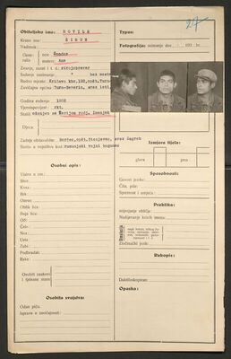 Rovile, Šimun, 1902. Policijski karton