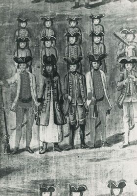 Trakošćan - detalj tapete u prostoriji 2. kata