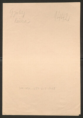 Gjulaj, Ružica rođ. Relić, 11.10.1911. Policijski karton