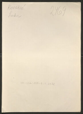 Kovačić, Luka, 15.10.1890. Policijski karton