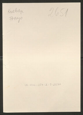 Kvakan, Franjo, 1901. Policijski karton