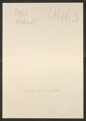 Sofič, Mahmet, 11.9.1917. Policijski karton