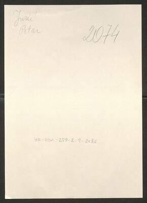 Jurić, Petar, 4.5.1899. Policijski karton