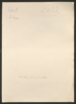 Kuril, Milan, 16.12.1909. Policijski karton