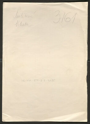 Miličević, Nikola, 1894. Policijski karton