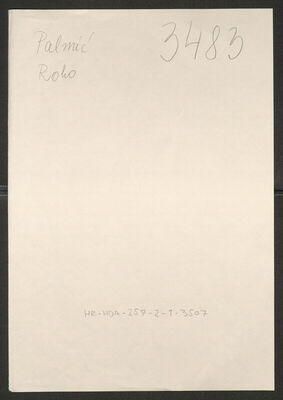 Palmić, Roko, 15.8.1906. Policijski karton