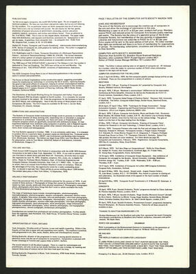 Page: bulletin of The Computer Arts Society 7