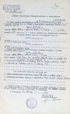 Dr. Ivan Bah, put u Drivenik, nalog, račun i izvještaj