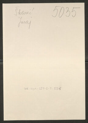 Škarić, Juraj, 1894. Policijski karton