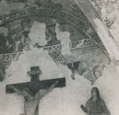 Gorjani Sutinski, Očura (Radoboj) - Kapela sv. Jakova, unutrašnjost, detalj, freske