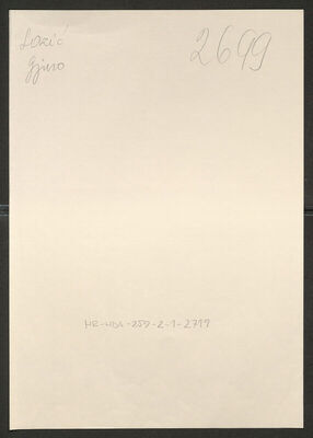 Lazić, Đuro, 4.5.1914. Policijski karton