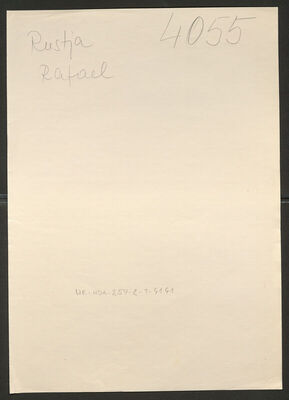 Rustja, Rafael, 24.2.1898. Policijski karton