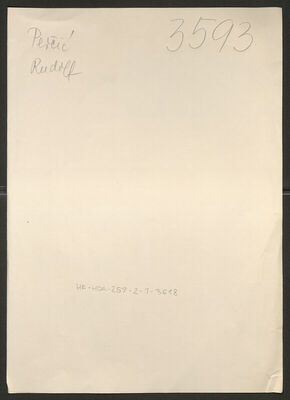 Perčić, Rudolf, 27.1.1901. Policijski karton