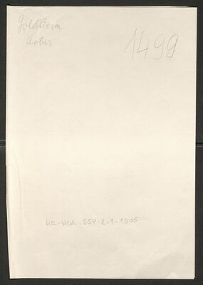 Goldstein, Artur, 8.6.1894. Policijski karton