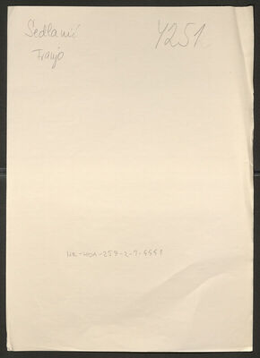 Sedlanić, Franjo, 30.11.1918. Policijski karton