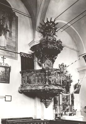 Marija Gorica - Crkva Pohođenja Blažene Djevice Marije, propovjedaonica