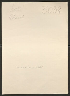 Matić, Eduard, 5.3.1909. Policijski karton