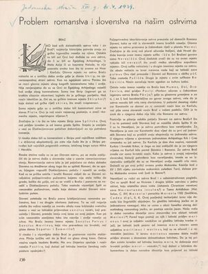 Problem romanstva i slovenstva na našim ostrvima