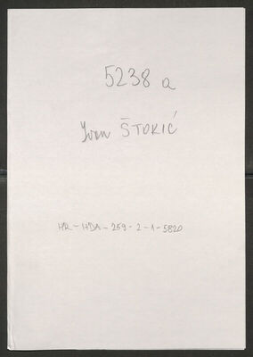 Štokić, Ivan, 12.5.1905. Policijski karton