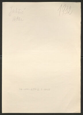 Jakšić, Petar, 29.3.1906. Policijski karton